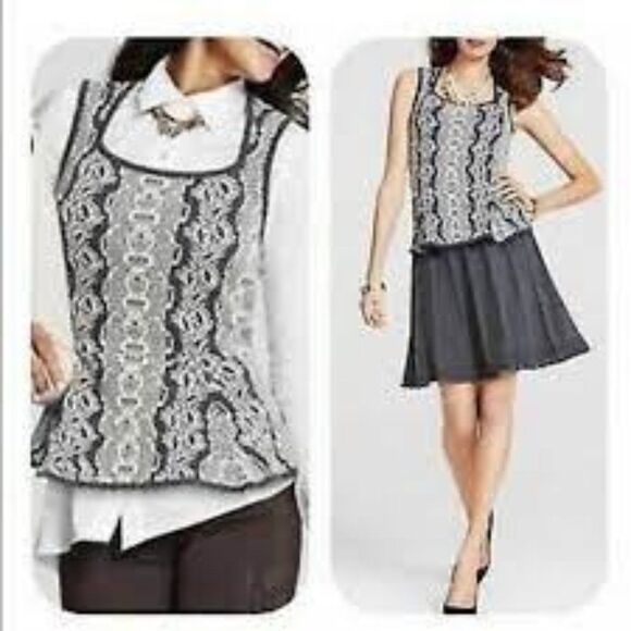 CAbi #887 Gray Peplum Shell Vest sleeveless Sweater Small - Picture 1 of 7